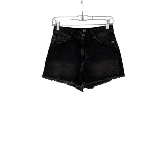 BDG black fringe high rise girlfriend shorts size 26 - Picture 13 of 14